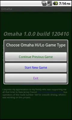 Omaha Free android App screenshot 0